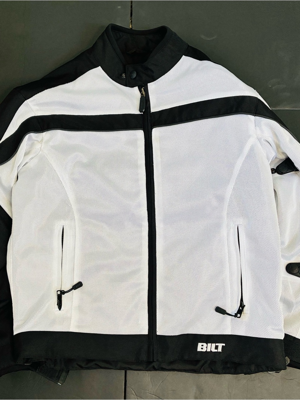 BILT Men's White & Black Performance Riding Jacket